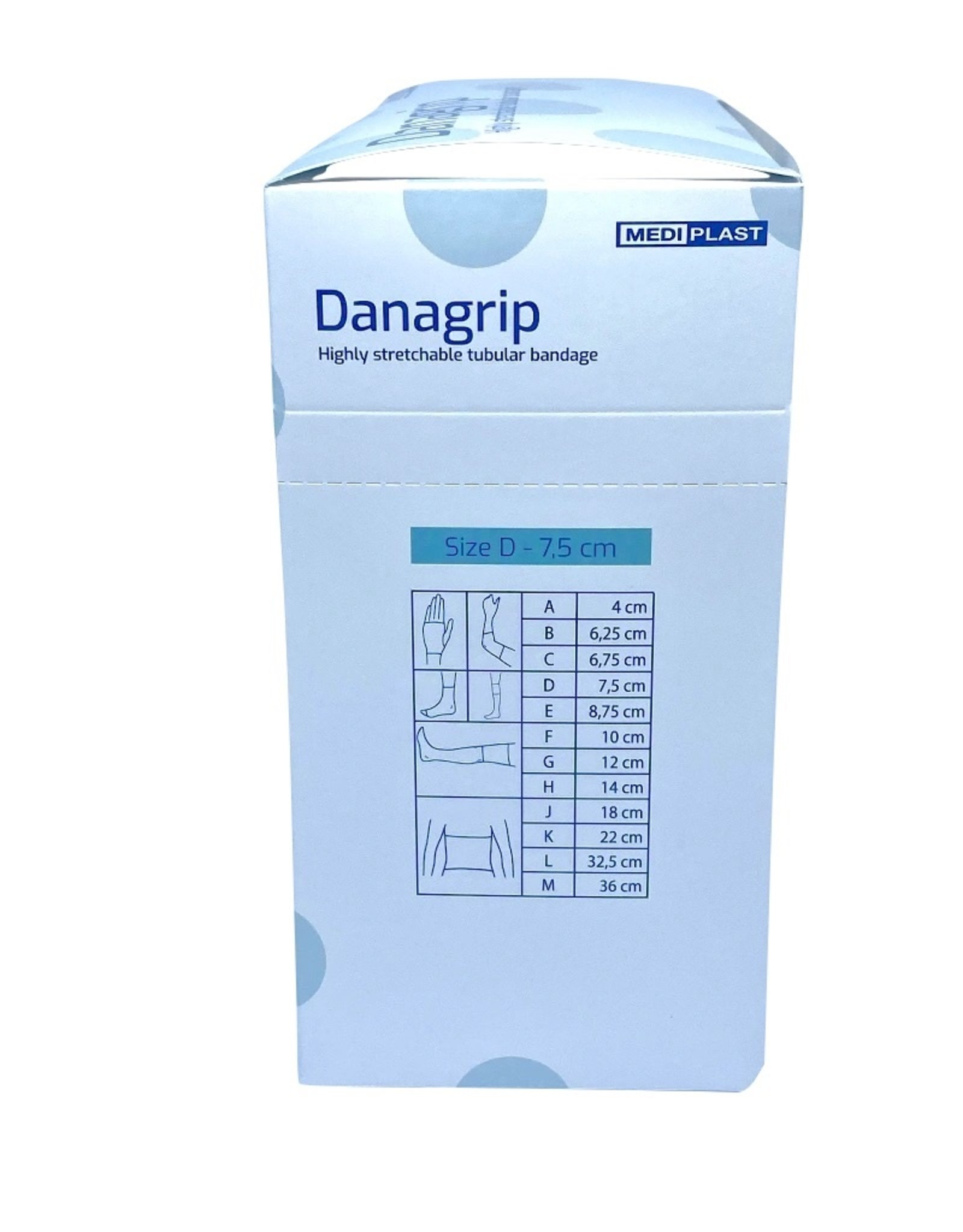 Mediplast Danagrip Compressief Bamboe Buisverband voor benen  7,5cm x 10m