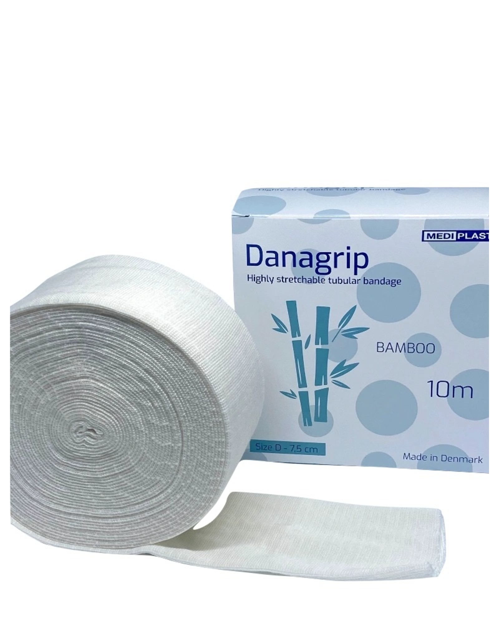 Mediplast Danagrip Compressief Bamboe Buisverband voor benen  7,5cm x 10m