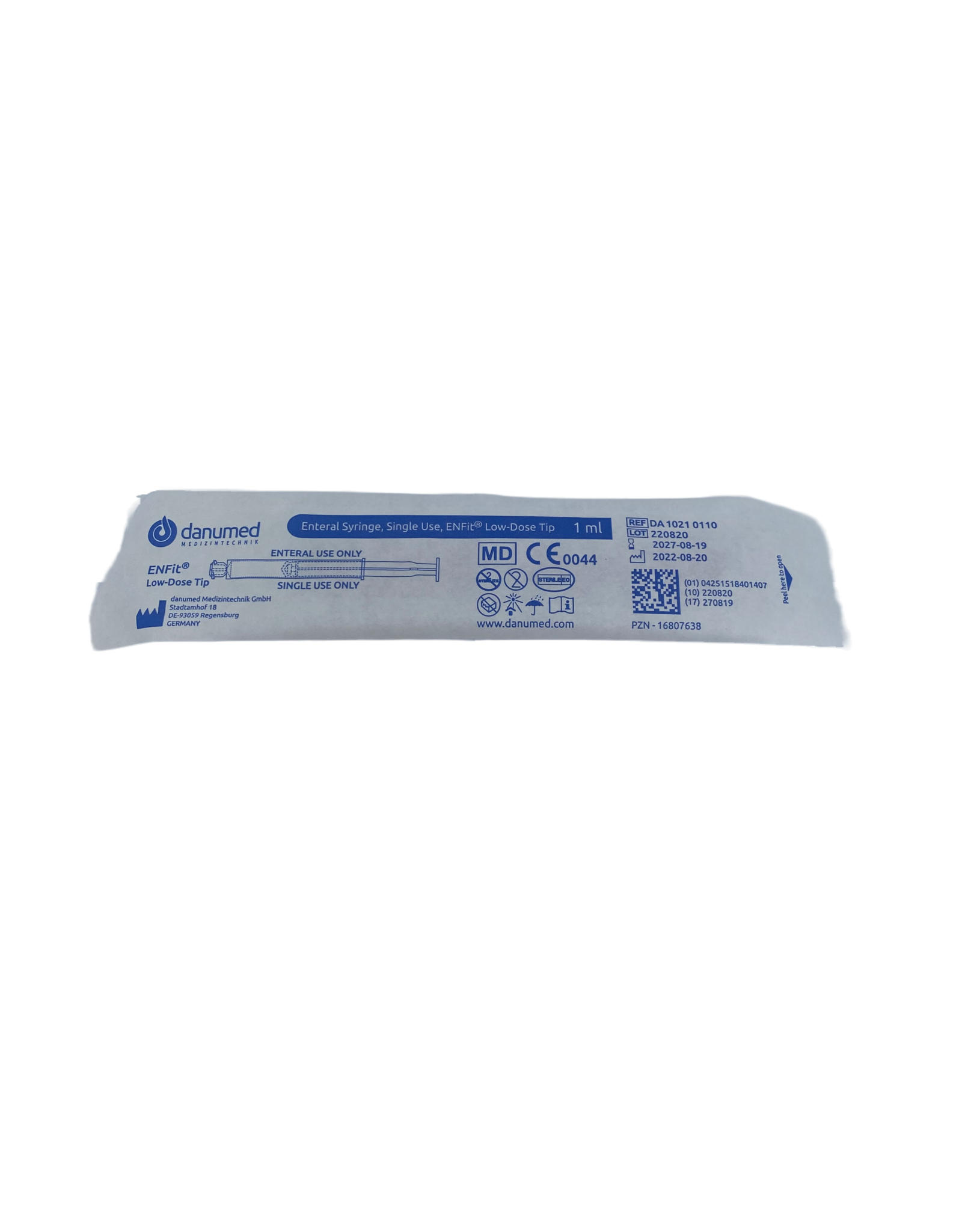 Danumed Danumed enteral syringe lowdose 1ml - sterile - single use