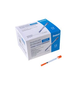 Romed Romed 3-piece insulin syringe with  needle - 100 pieces - diabetes