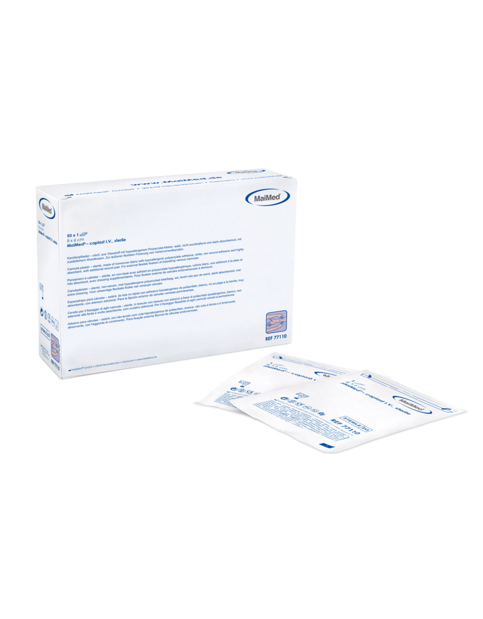 Maimed Maimed caplast I.V - cannulae plaster 8cm x 6cm (50 plasters - sterile)