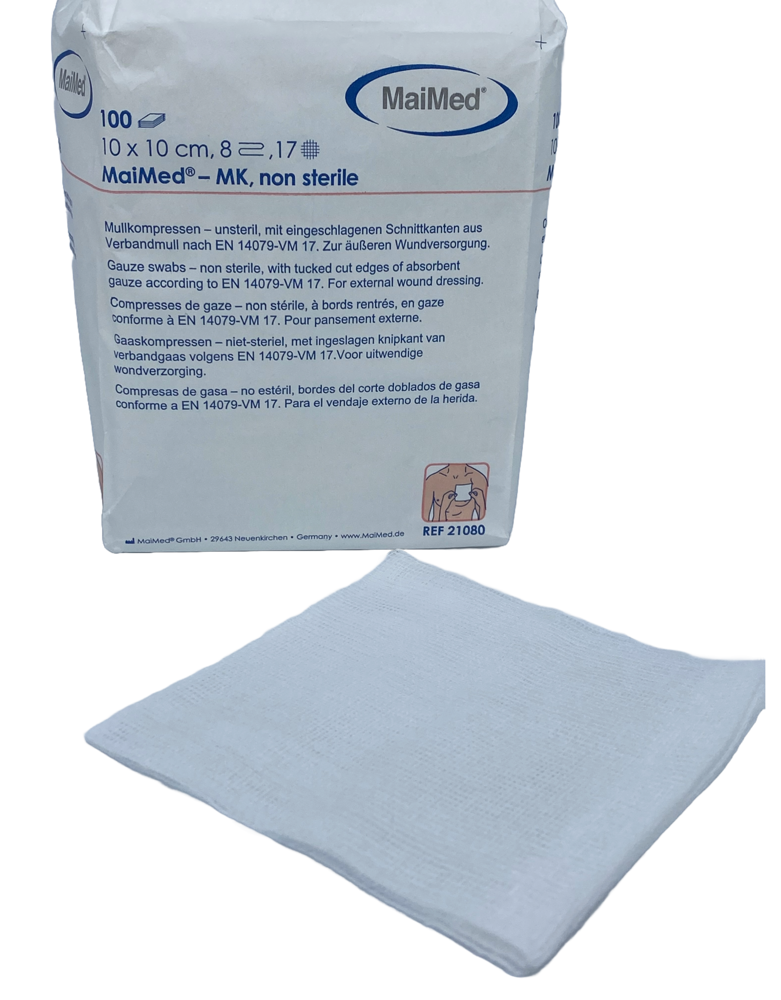 Maimed Maimed Non-woven  Gauze Swabs 10cm x 10cm 8 ply - 100 Pieces