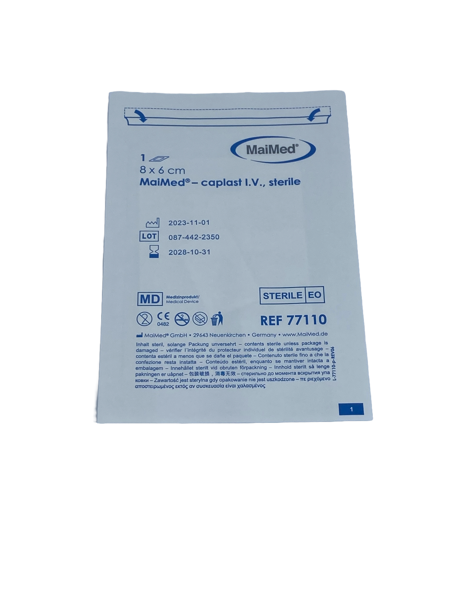 Maimed Maimed caplast I.V - cannulae plaster 8cm x 6cm (50 plasters - sterile)