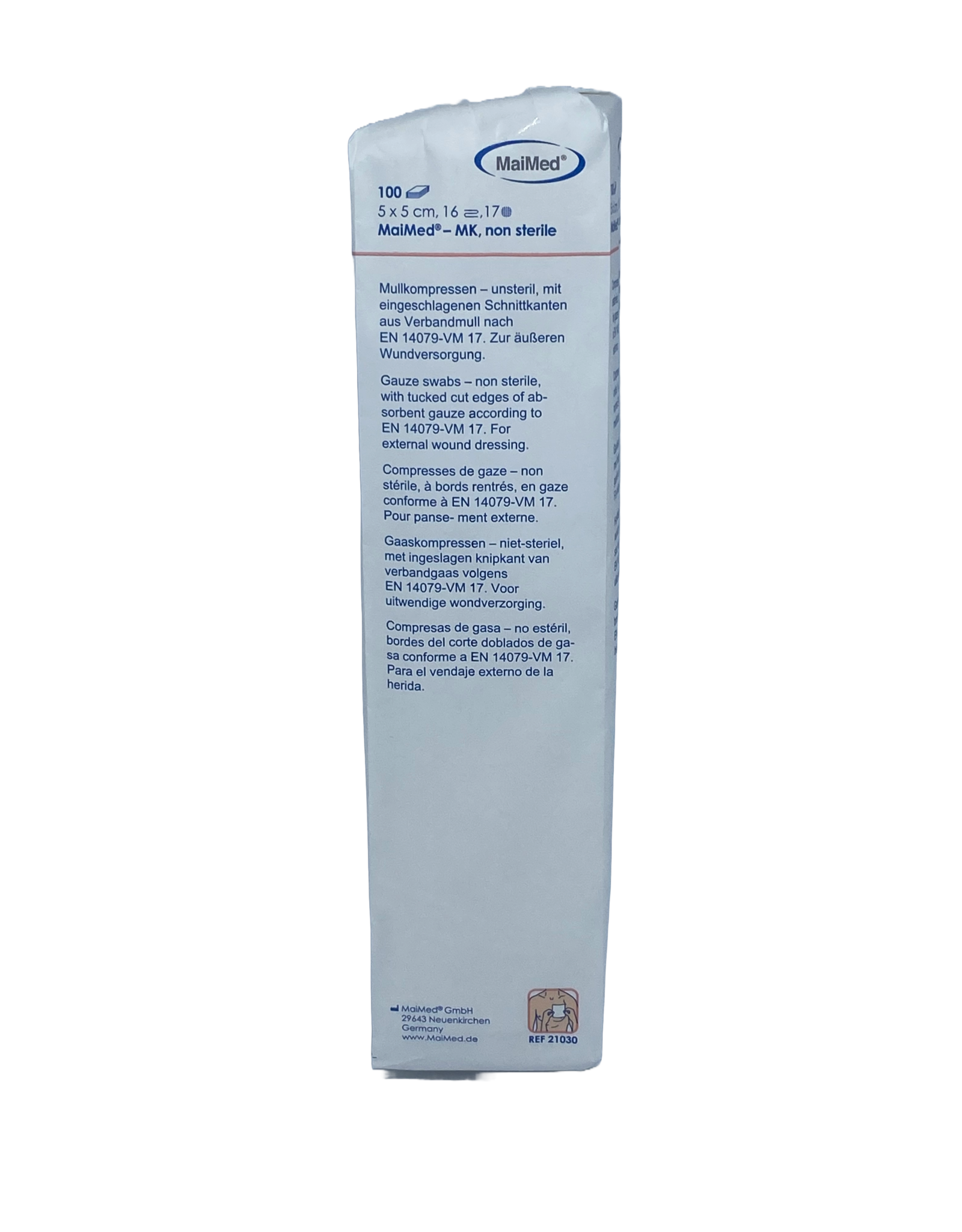 Maimed Maimed Non-woven  Gauze Swabs 5cm x 5cm - 16ply - 100 Pieces