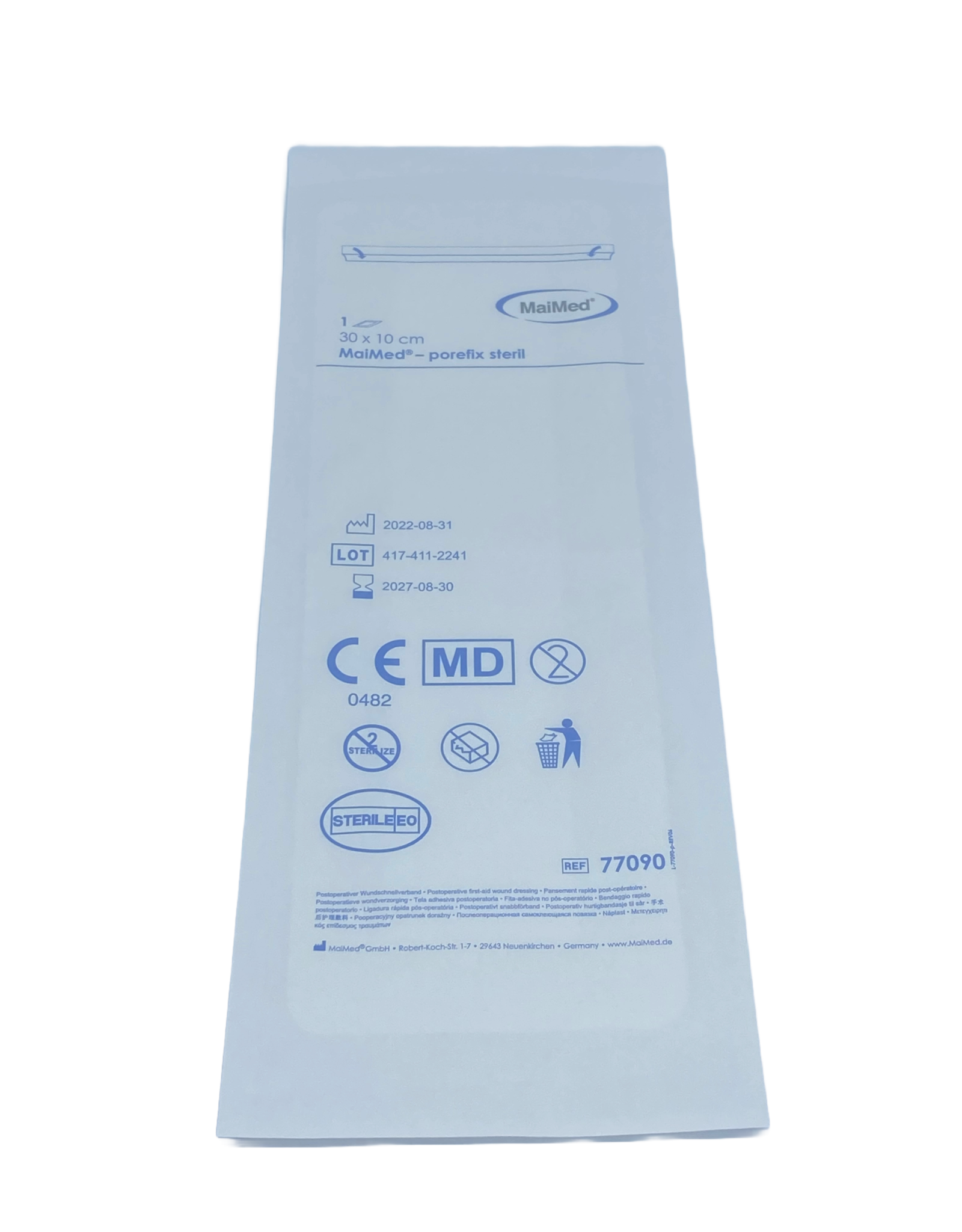 Maimed Maimed porefix sterile - Non-Woven Plaster with absorption pad 30cmx10cm  - Box 25pieces