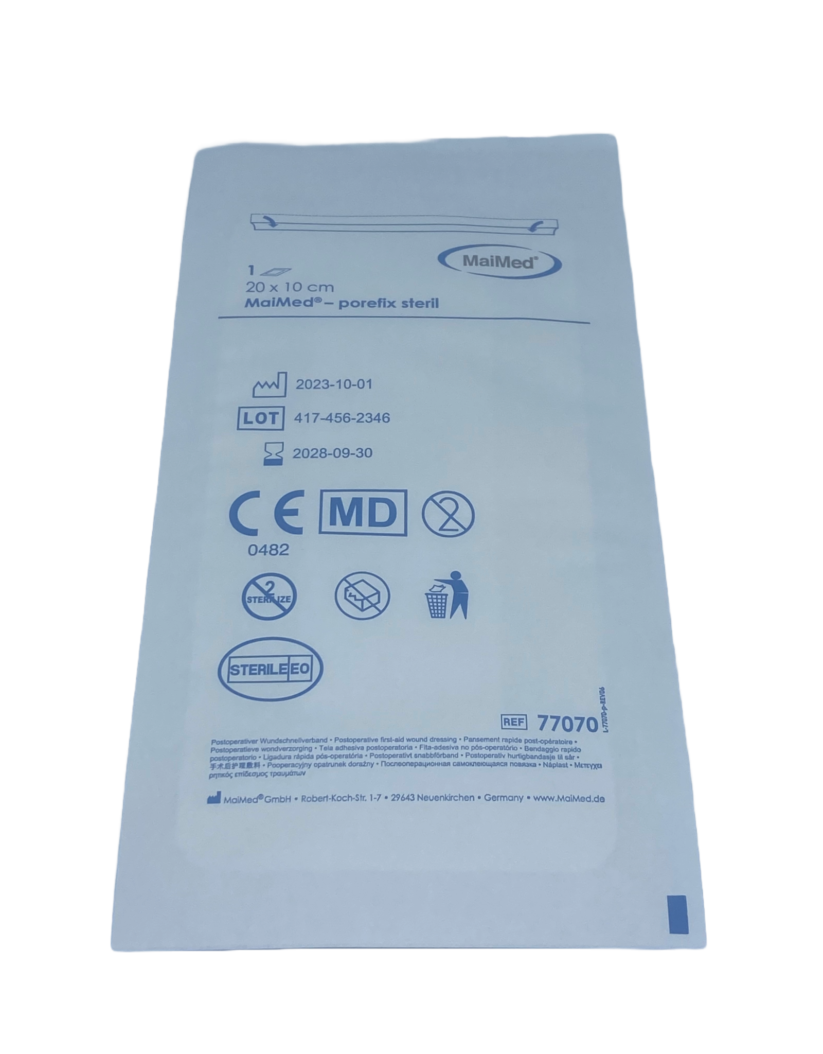 Maimed Maimed porefix steriel - Non-Woven eilandpleister 20cmx10cm   (25 stuks)