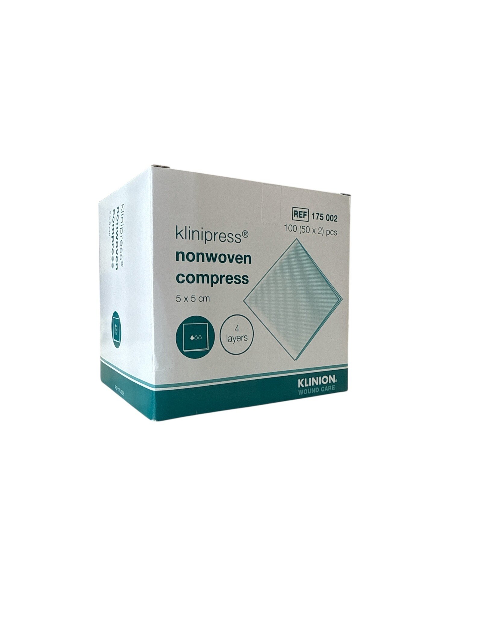 Klinion Klinion non-woven compress 5 x 5 cm sterile, 50 x 2