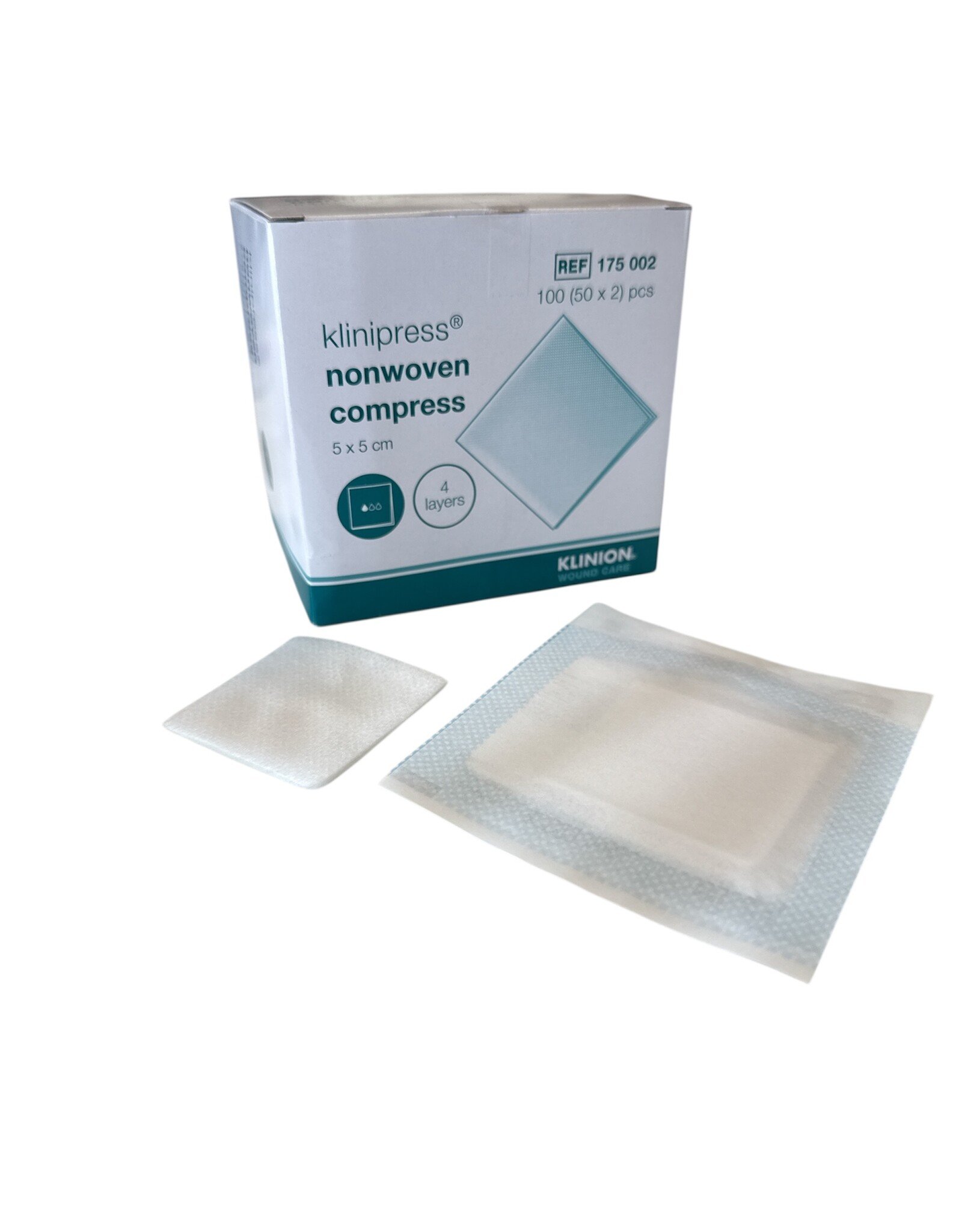 Klinion Klinion non-woven compress 5 x 5 cm sterile, 50 x 2