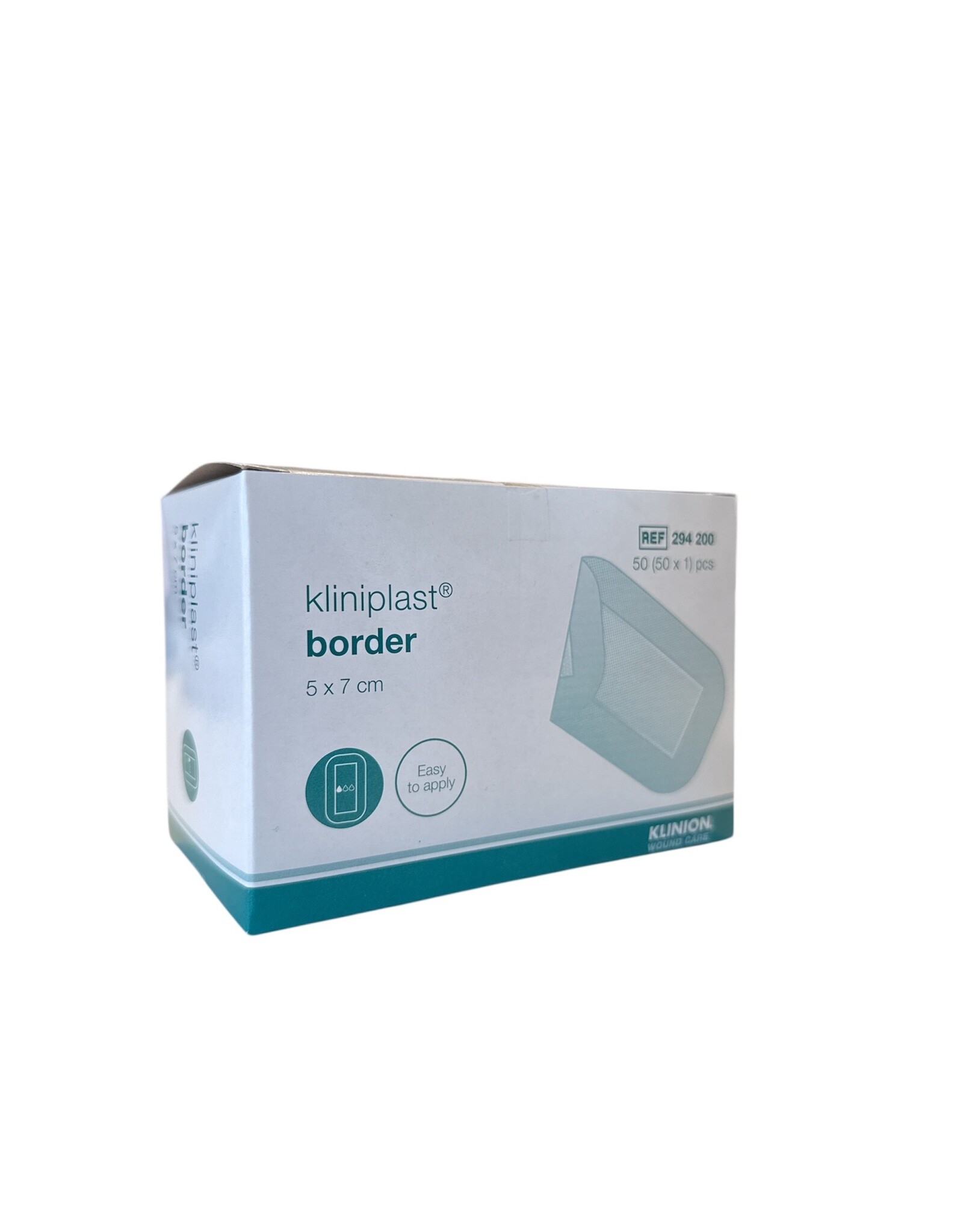Klinion Klinion Kliniplast Nonwoven Border eilandpleister 5 x 7 CM wit - 50 stuks steriel verpakt