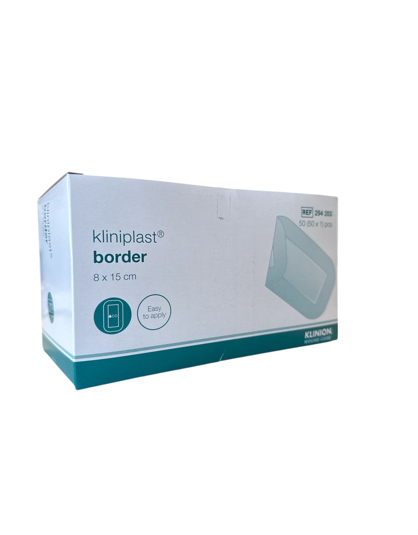 Klinion Klinion Kliniplast Nonwoven Border eilandpleister 8 x 15 cm  wit - 50 stuks steriel verpakt