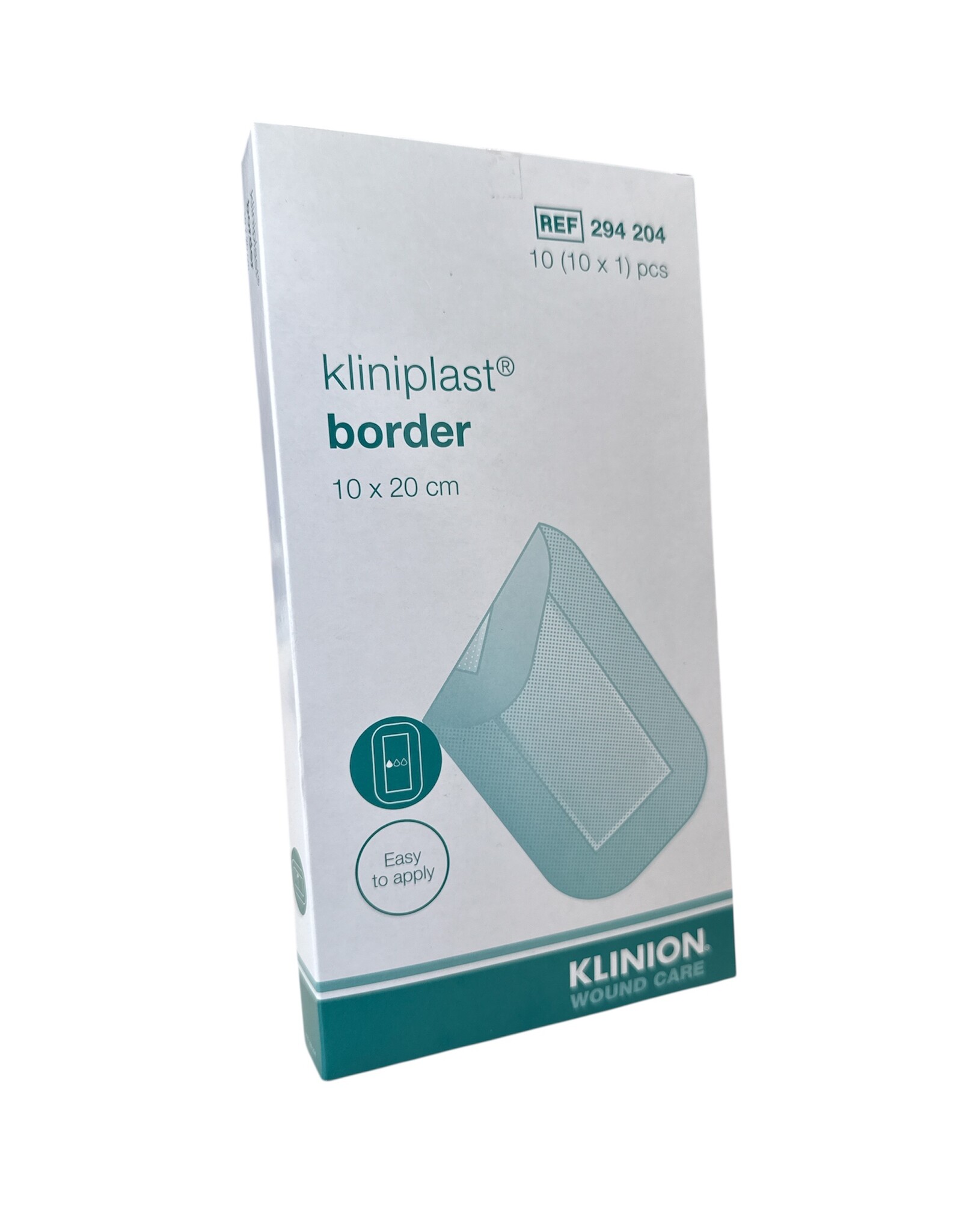 Klinion Klinion Kliniplast Nonwoven Border eilandpleister 10 x 20cm  wit - 10 stuks steriel verpakt