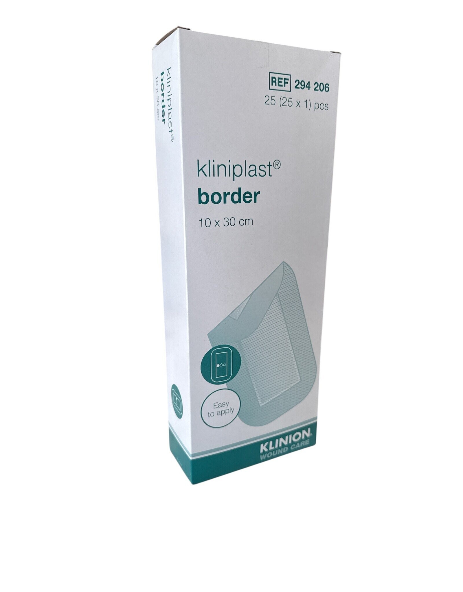 Klinion Klinion Kliniplast Nonwoven Border eilandpleister 10 x 30cm  wit - 25stuks steriel verpakt
