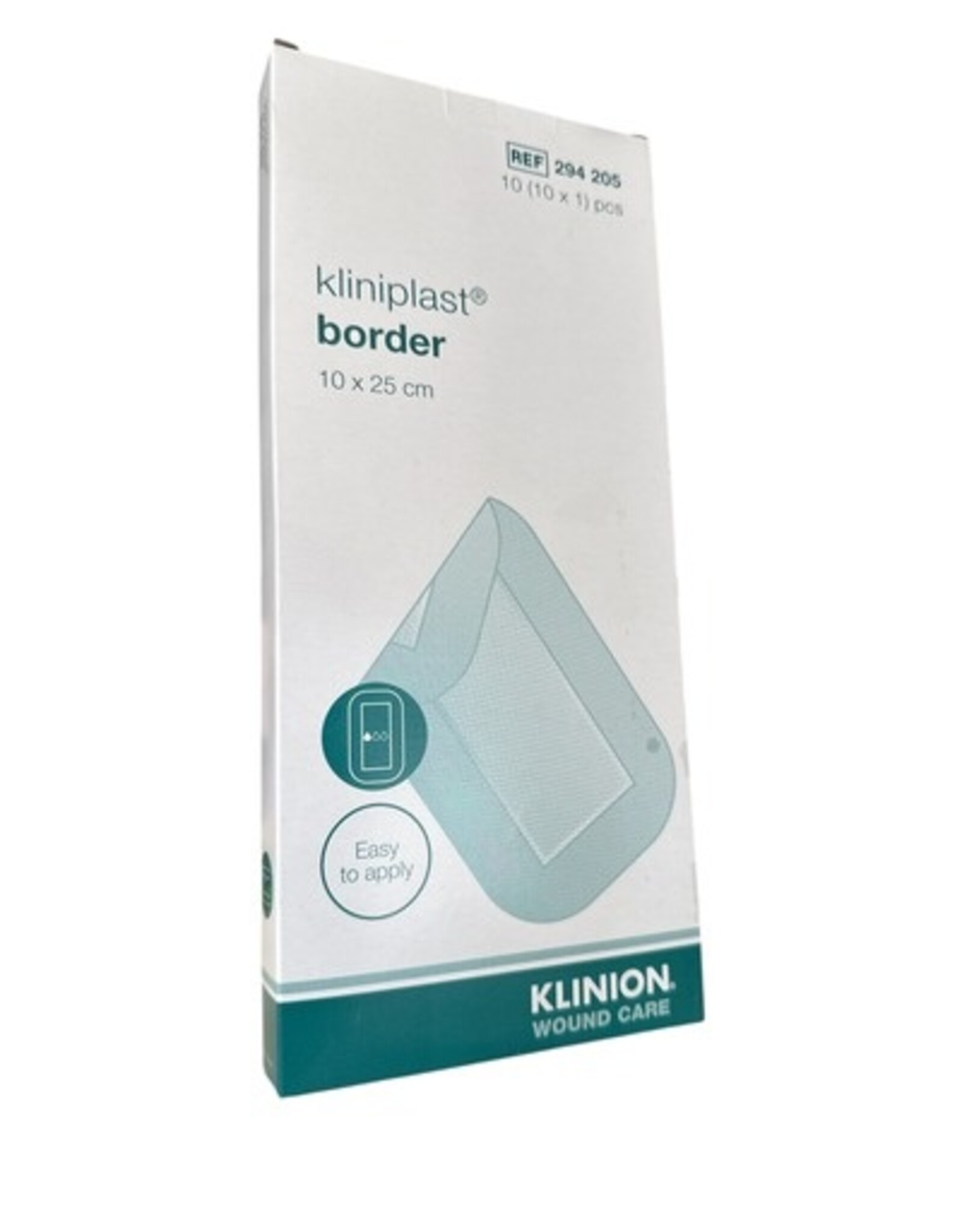 Klinion Klinion Kliniplast Nonwoven Border eilandpleister 10 x 25cm  wit - 10 stuks steriel verpakt