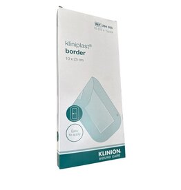 Klinion Kliniplast Nonwoven Border 10 x 25 cm wit - 10 stuks steriel verpakt