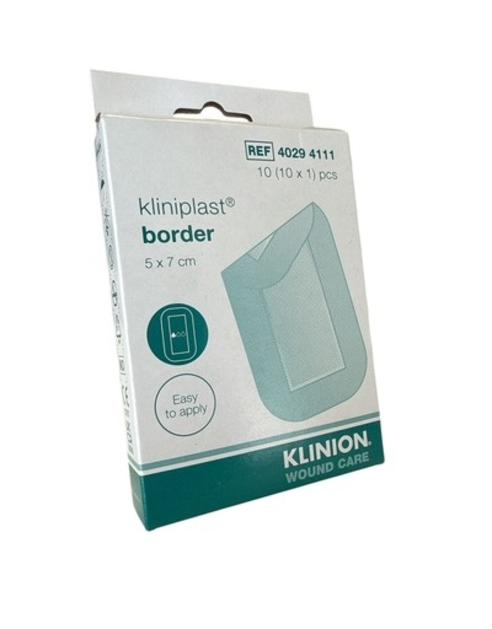 Klinion KLINION kliniplast border wondpleister 5x7cm wit - 10 stuks