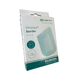 Klinion KLINION kliniplast border wondpleister 5x7cm wit - 10 stuks