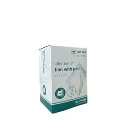 Klinion KLINION kliniderm film pad eilandpleister waterbestendig 5 x 7cm (50stuks)