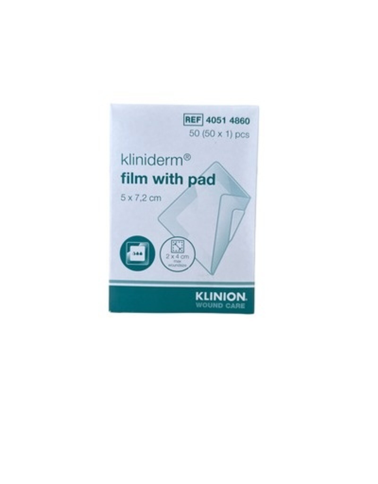 Klinion KLINION kliniderm film pad eilandpleister waterbestendig 5 x 7cm (50stuks)