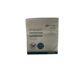 Klinion Klinion non-woven kompres, 10 x 10 cm, 100 stuks
