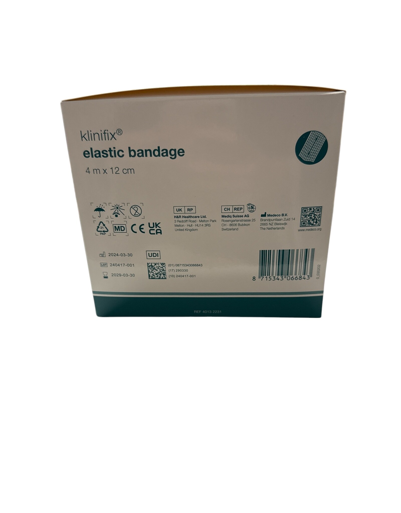 Klinion Klinifix 12cm x 4m elastic fixation bandage - Klinion