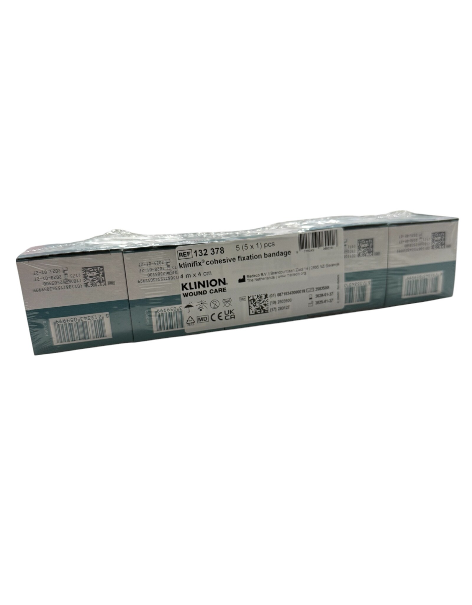 Klinion Klinifix Cohesive 4m x 4cm  -  Klinion - 5 rollen