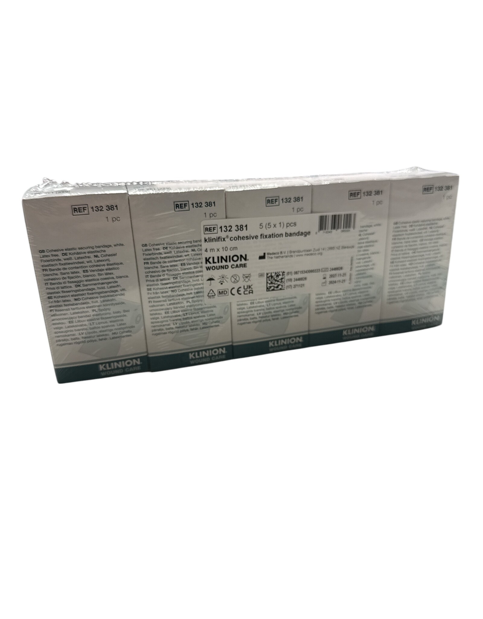 Klinion Klinifix Cohesive 4m x 10cm  -  Klinion - 5 rollen