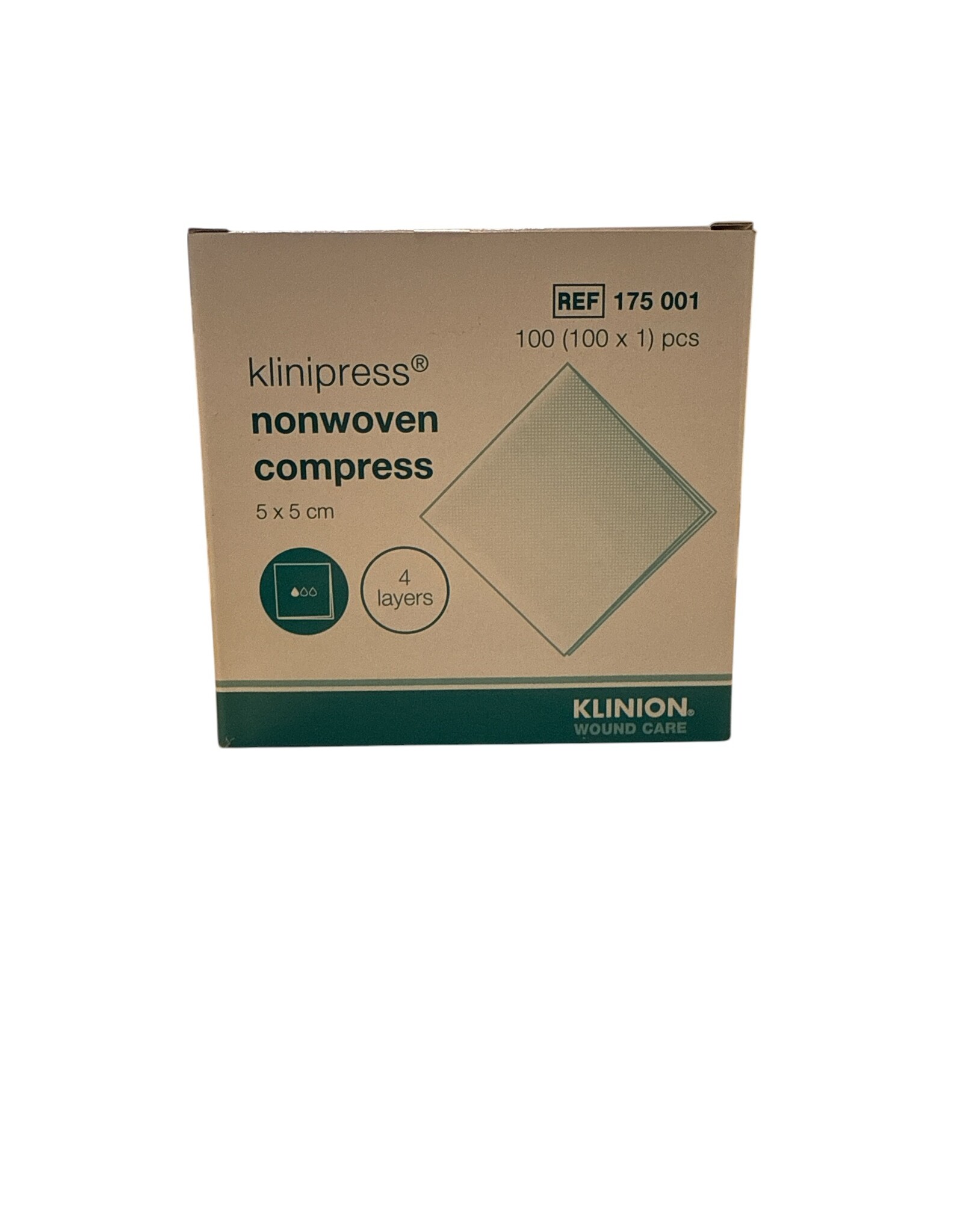 Klinion Klinion non-woven compress 5 x 5 cm sterile 100 stuks