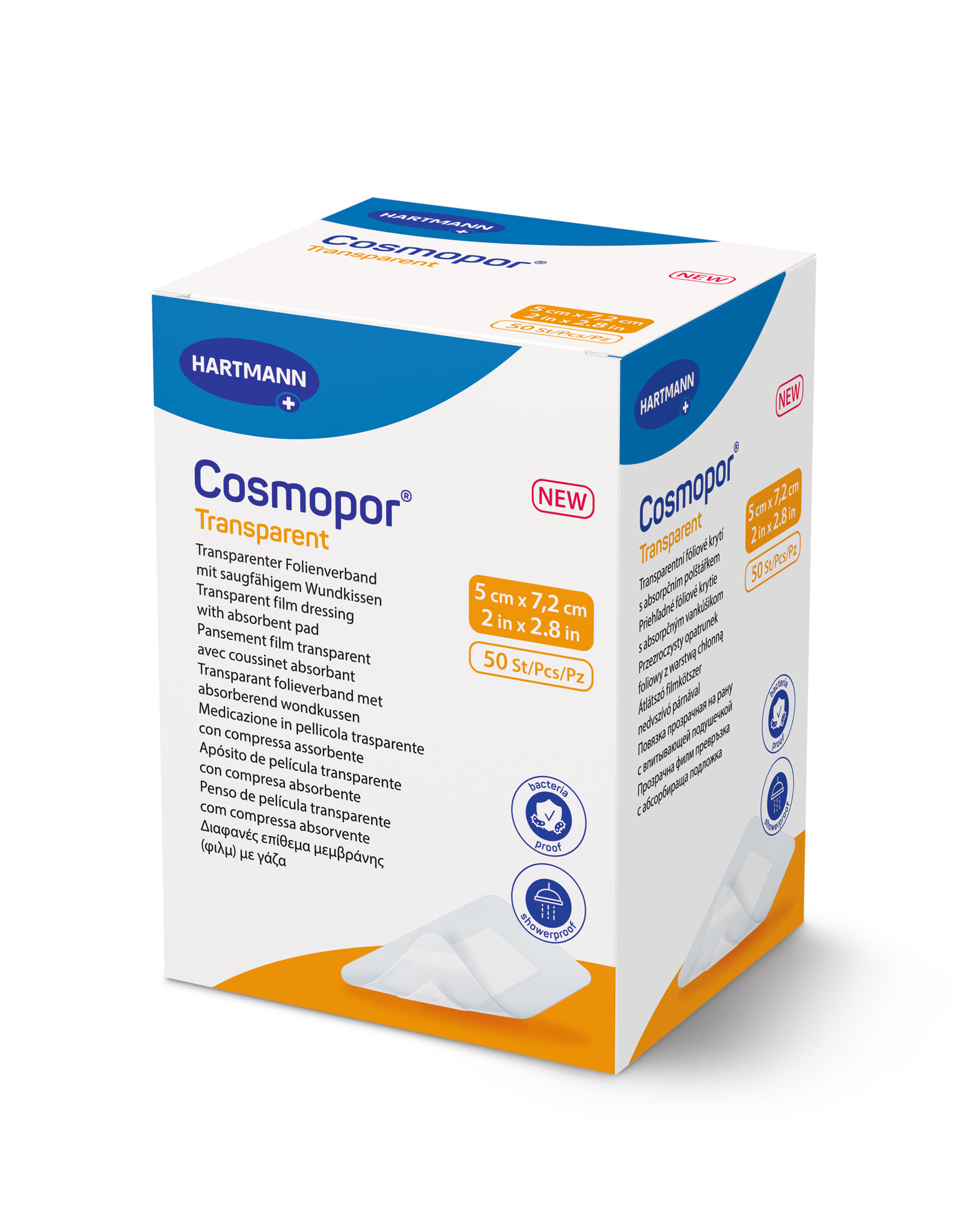 Hartman Hartmann Cosmopor Transparent 5 x 7,2cm - 50 pieces