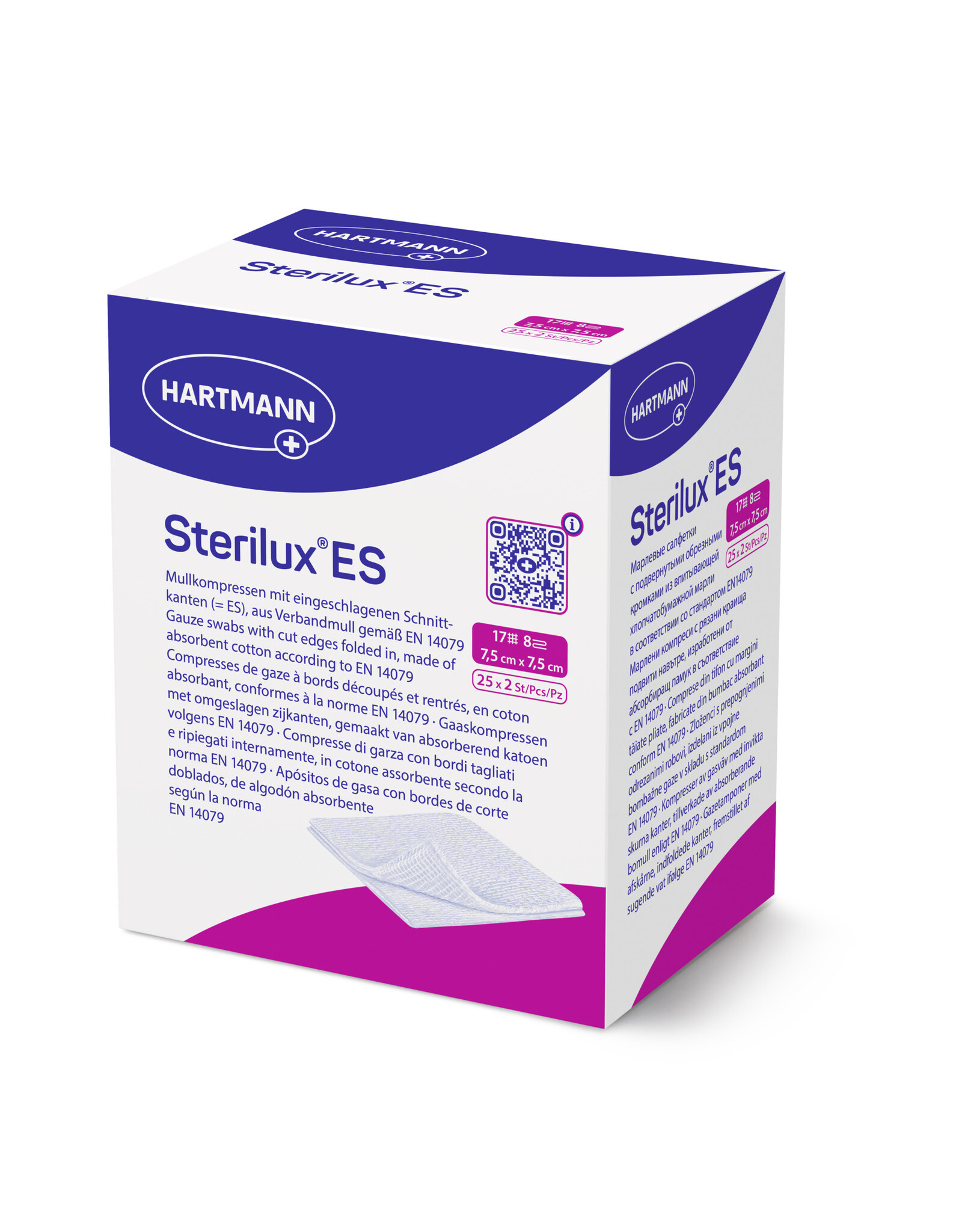 Hartmann Hartmann - Sterilux® ES steriel 7,5 x 7,5cm Steriel - 1 doos van 25 x 2 stuks