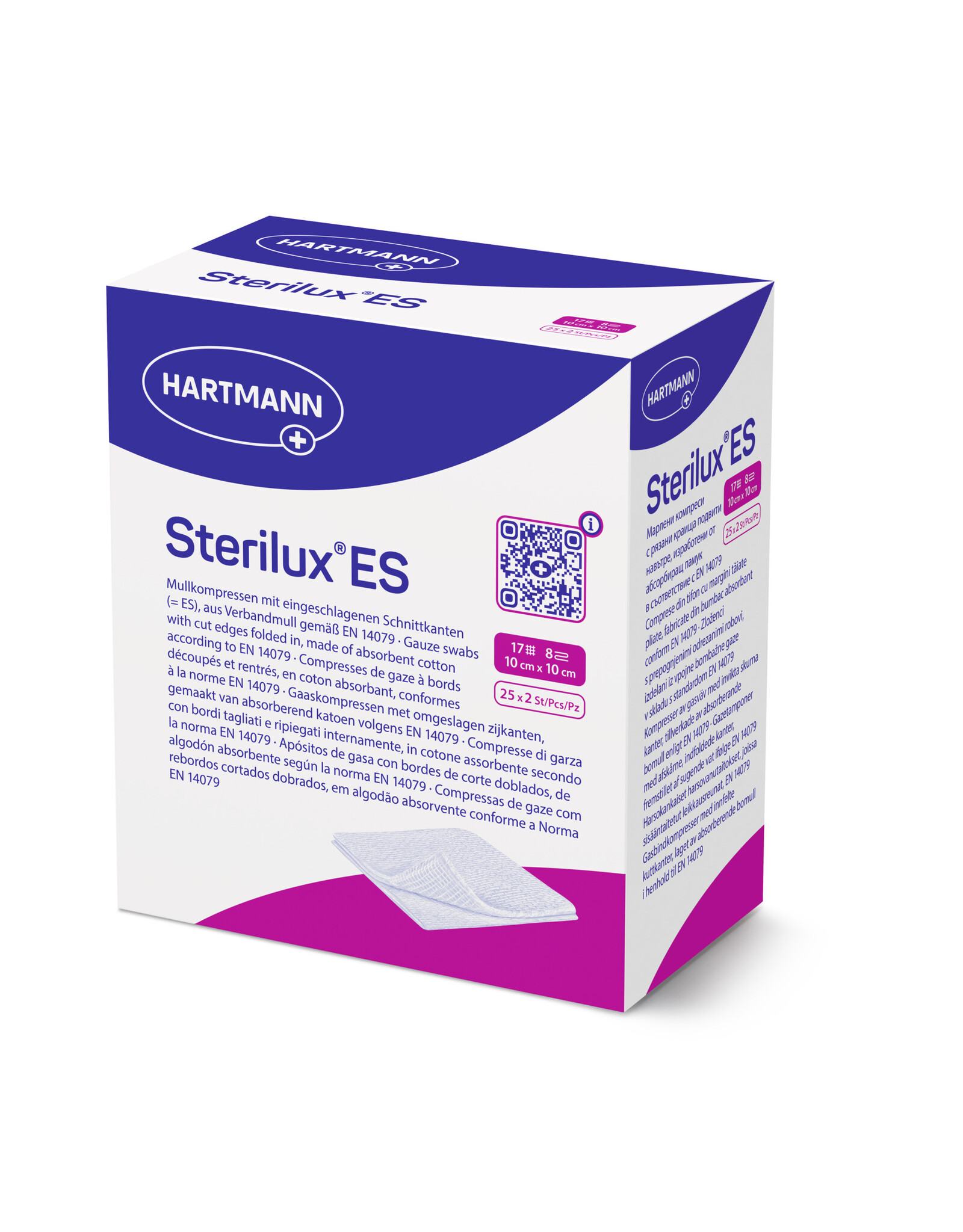 Hartmann Hartmann - Sterilux® ES steriel 10 x 10cm Steriel - 1 doos van 25 x 2 stuks