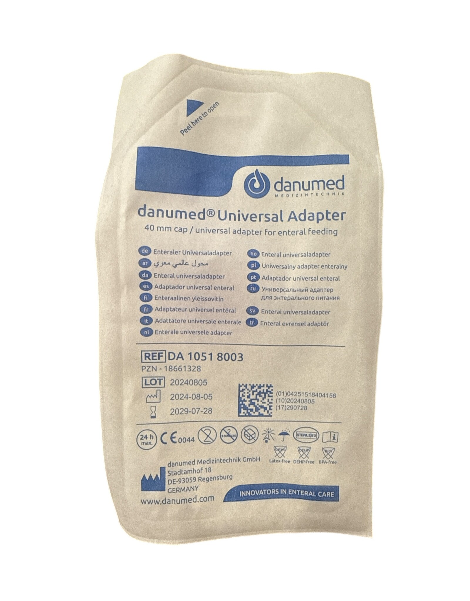 Danumed Danumed enterale verbindingsadapter voedingsfles