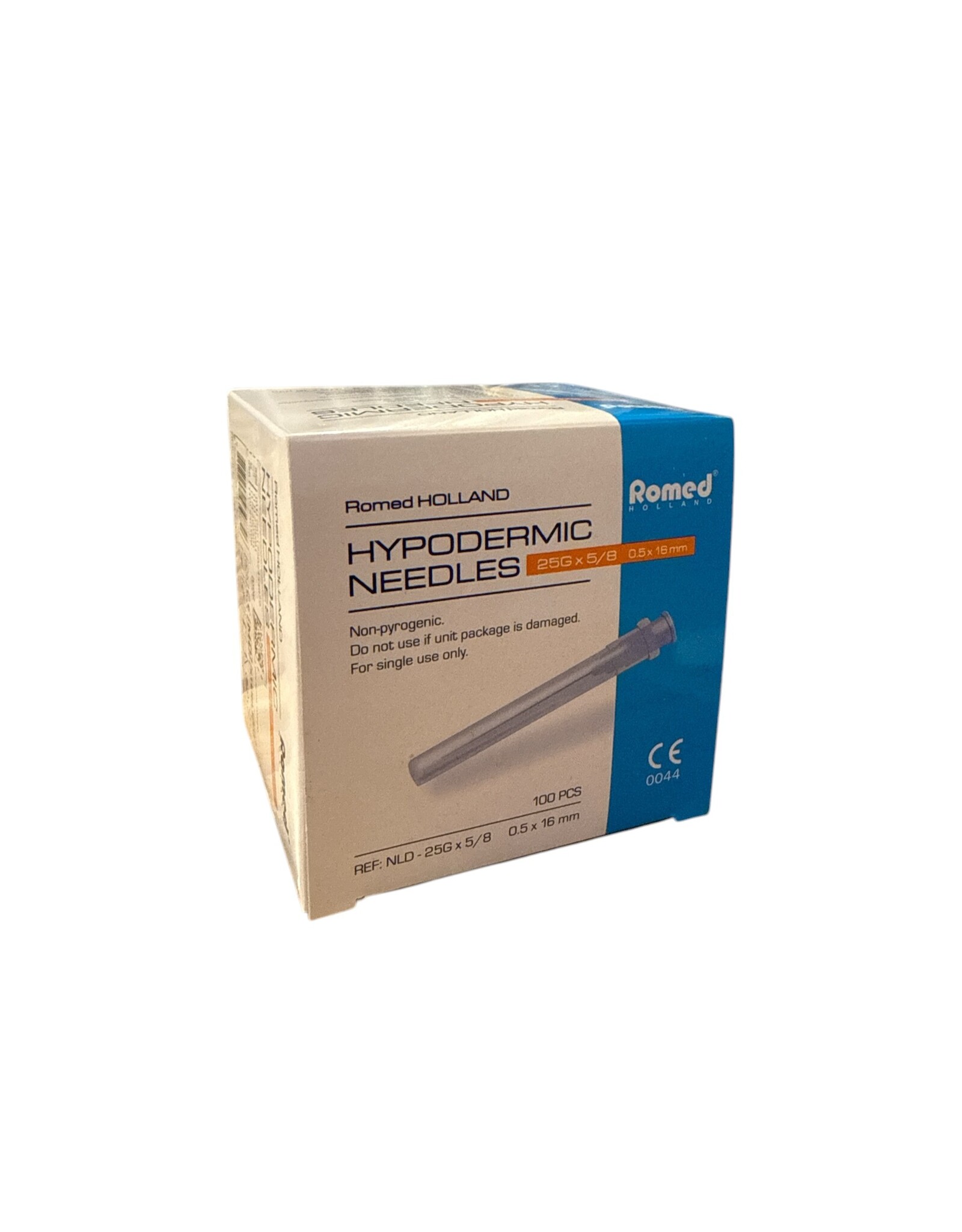 Romed Romed 100st injectienaald NLD-25GX/8  - steriele naalden - injectienaalden - naald - Paars - Roestvrij Staal - Speciaal geslepen facet - injectie - Copy - Copy