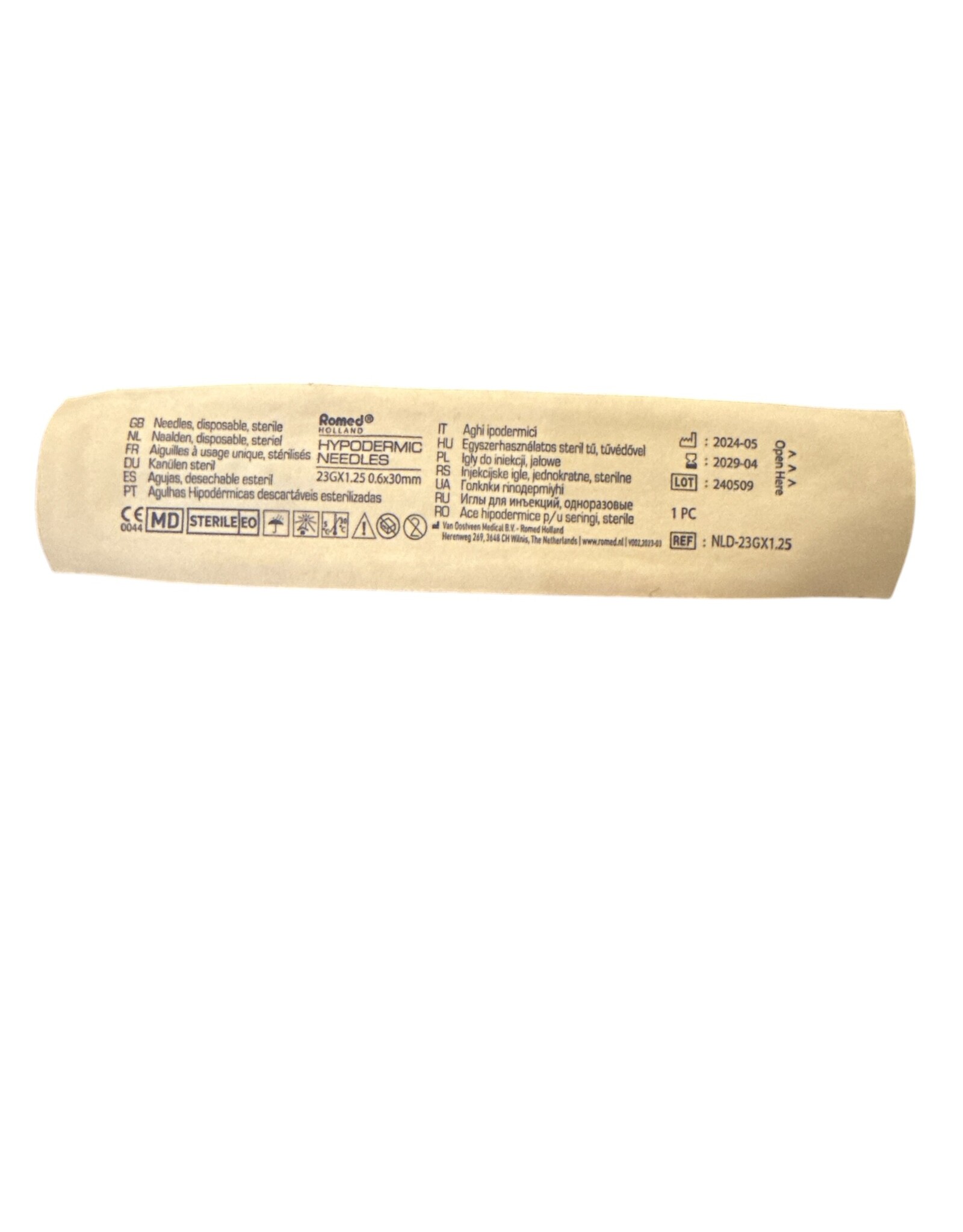 Romed Romed 100 pcs injection needle 23G x 1.25 - sterile needles - injection needles - needle - Blue - Stainless Steel - Specially ground facet - injection