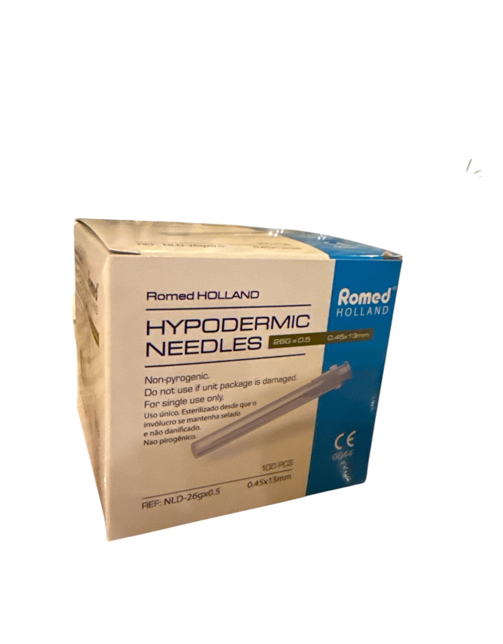 Romed Romed 100st injectienaald 24G x 1 - steriele naalden - injectienaalden - naald - Paars - Roestvrij Staal - Speciaal geslepen facet - injectie - Copy