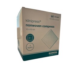 Klinion Klinion non-woven kompres, 10 x 10 cm, 50 x 2 stuks