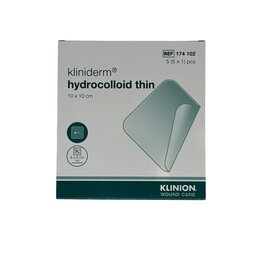 Klinion Kliniderm 10 x 10cm hydro thin hydrocolloïdverband