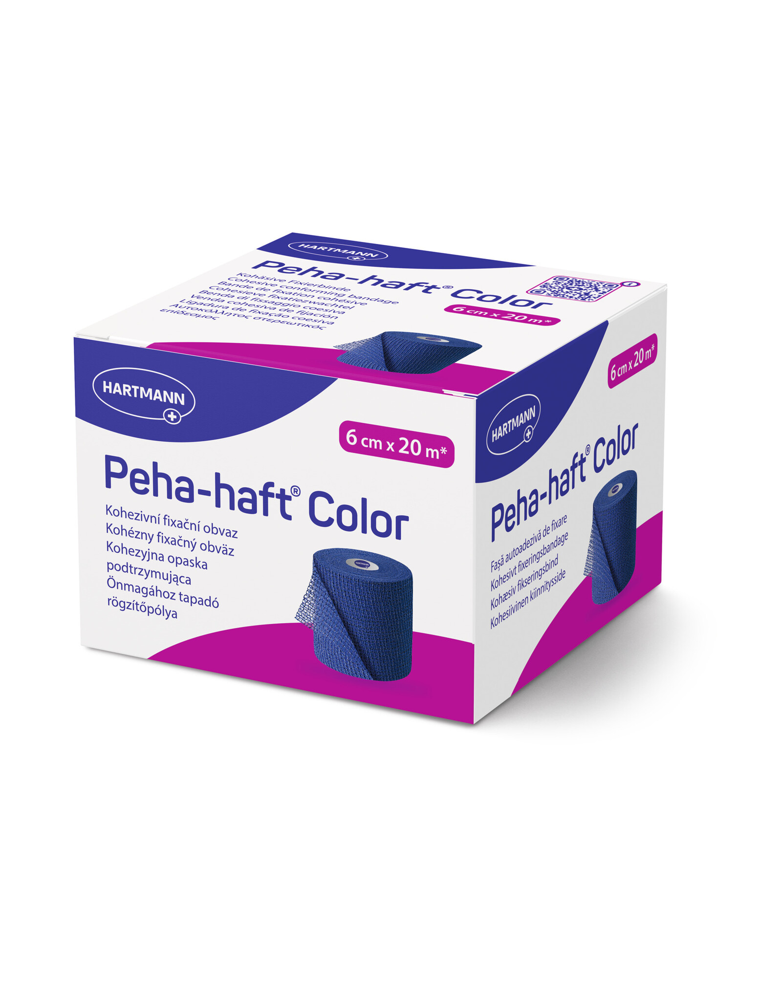 Hartmann Hartmann - Peha-haft Color Latexvrij 6cm x 20m - blauw