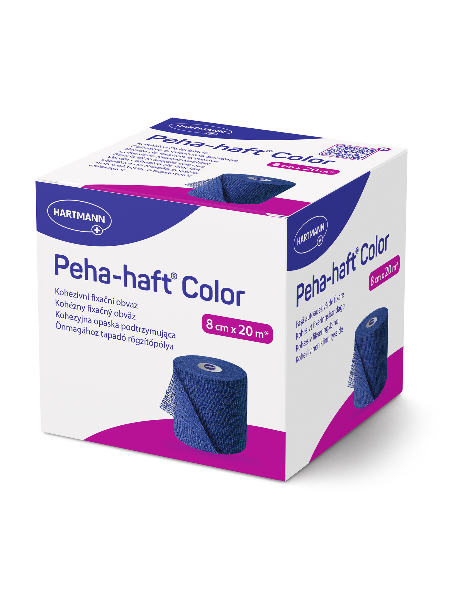 Hartmann Hartmann - Peha-haft Color Latexvrij 8cm x 20m - blauw