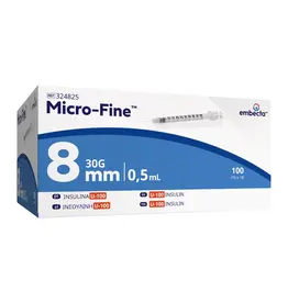 EMBECTA BD Microfine insulinespuit 0,5ml + naald 0,30x8mm U100