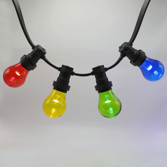 4  farvede LED-pærer - blandet sæt - 1 watt / Ø60
