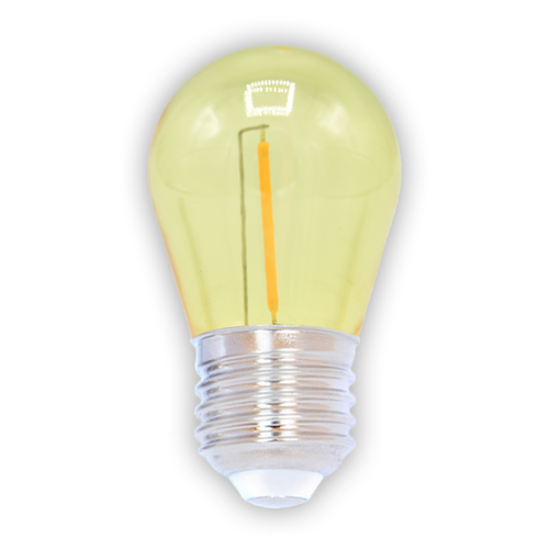 Gul filament LED-pære - 1 watt
