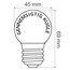 Varmhvid LED-pære med nedsunkede LED'er - 2 watt /  Ø45 / dæmpbar