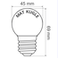 Varmhvid LED-pære med mat kugle - 2 watt / Ø45 / dæmpbar