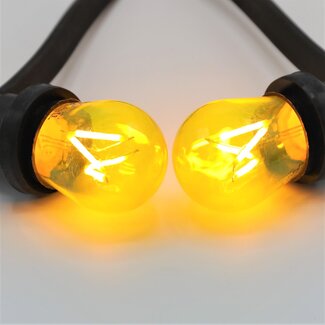 Gul filament LED-pære - 3,5 watt / Ø44 / dæmpbar