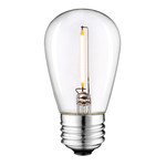 Varmhvide filament LED-pærer - dæmpbare, 1 watt: Pakke med 15 eller 25 stk.