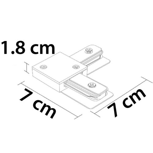 L-koblingsstykke (90 grader) til 1-fasede lysskinner - sort
