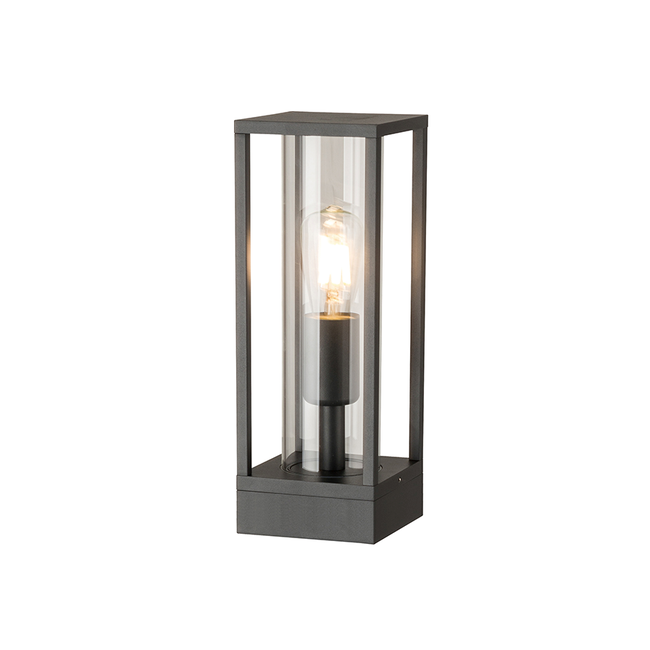 Fastsiddende lanterne, E27 - udendørslampe - Ted - sort