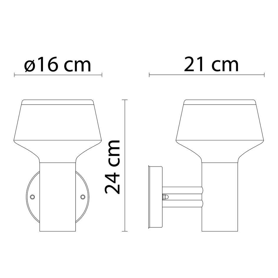 Moderne udendørs væglampe - Magnus - sort