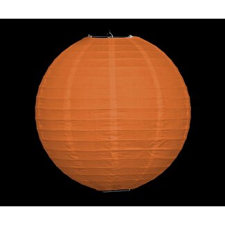 Udendørs rispapirlampe i orange nylon