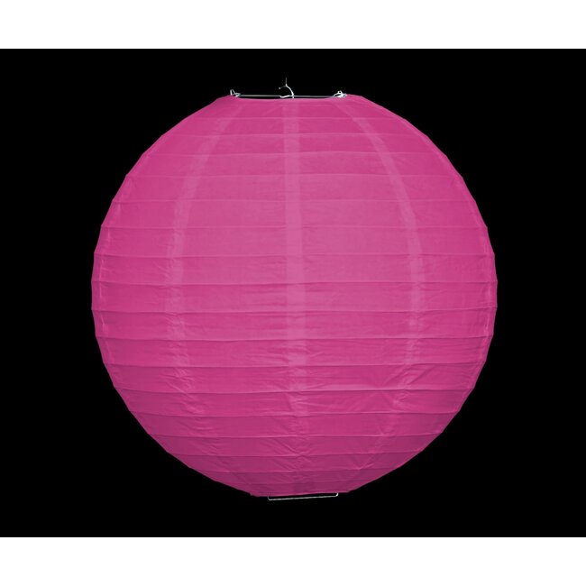 Udendørs rispapirlampe i pink nylon